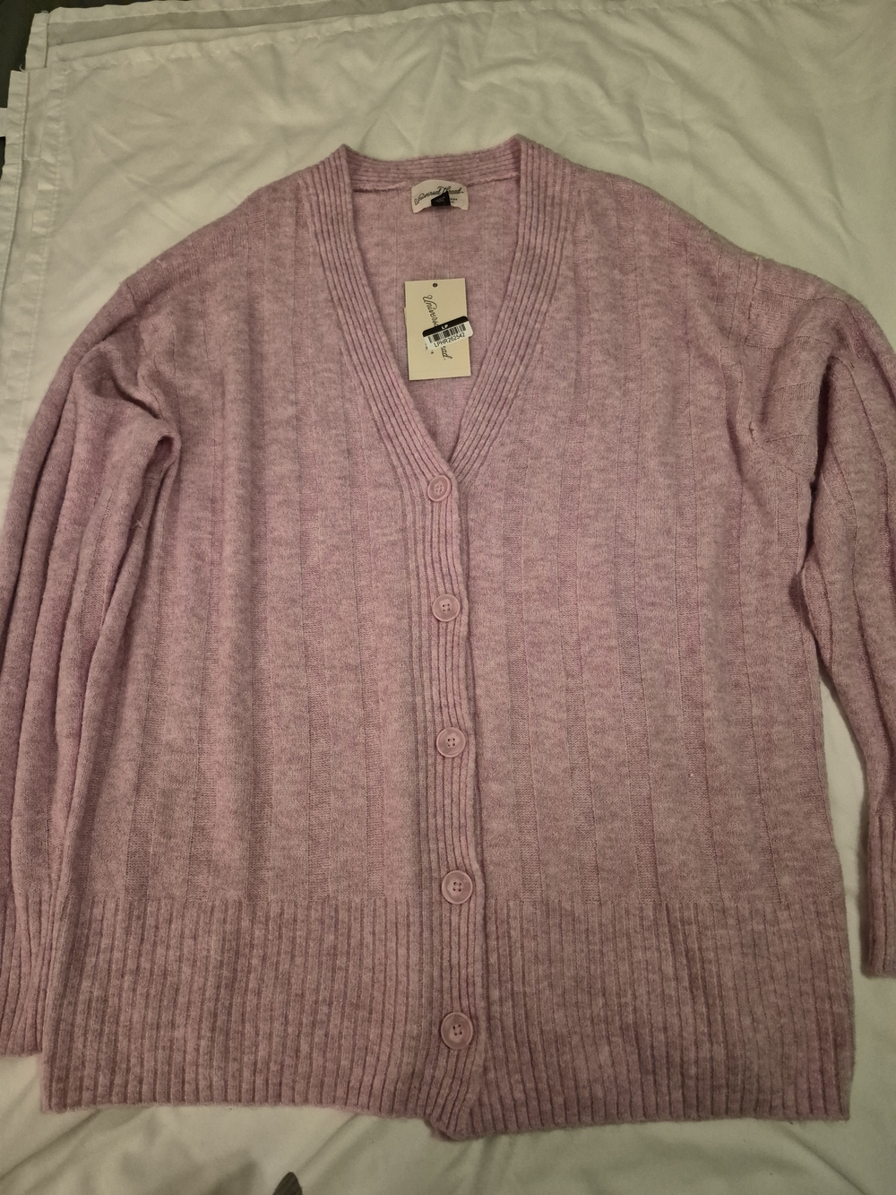 🌸 Universal Thread Pink Ribbed Cardigan Sweater – Size Small – NWT 🌸 - Picture 2 of 5